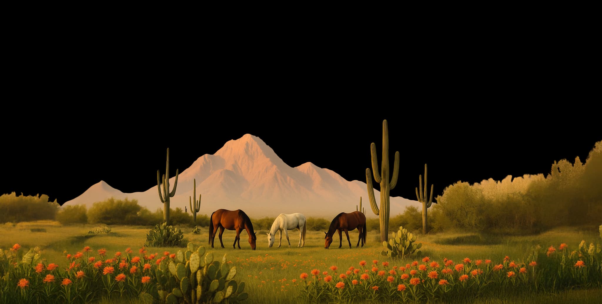 Open landscape at dusk